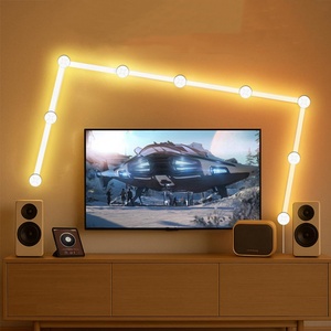 12 luces LED RGB para pared, luces de juego geométricas empalmables DIY, luces modulares retroiluminadas con WiFi que cambian de color, luces decorativas para el hogar - Product Image 2