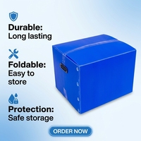 Caisse en polypropylène ondulé (PP) Coroplast 4mm 600x400x280mm, la plus vendue, caisse de manutention standard pour la vente en gros, OEM ODM disponible