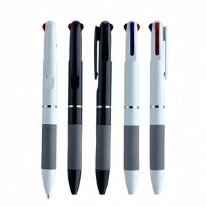 Hot-sale Elegant Multi-Color Plastic Click Ballpoint Three-Color Classic Advertising for Gifts Exhibitions Can Customized Logo - Product Image 3