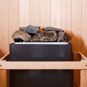 Salle de sauna électrique moderne intérieure avec panneau de commande informatique, en cèdre rouge/hemlock, capacité 4 personnes - Product Image 6