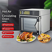 Four à convection électrique industriel élégant pour cuisine commerciale, 5 plateaux, 60L, en acier inoxydable, pour boulangerie