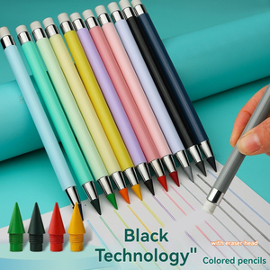 <span class=keywords><strong>Crayon</strong></span> Rond Éternel Bview Art, Lot de 12, Sans <span class=keywords><strong>Taille</strong></span>-<span class=keywords><strong>Crayon</strong></span>, Mine Incassable, avec Gomme, HB, Sans Encre, pour <span class=keywords><strong>Dessin</strong></span> Enfantin - Product Image 2