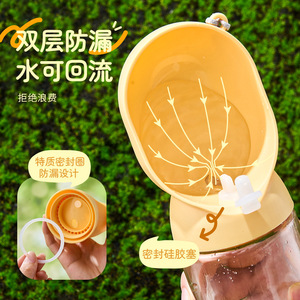 Taza portátil de viaje para mascotas, 550 ml, 350 ml, con tazón para perros, para alimentación con agua al aire libre - Product Image 5