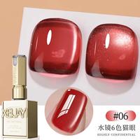 XEIJAYI Vernis à ongles gel UV effet œil de chat 15ml, longue tenue, liquide avec effet miroir aquatique, perles de verre haute brillance, DIY, conditionnement en flacon