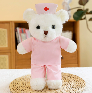 Directo de fábrica lindo peluche Doctor enfermera oso muñeca juguetes logotipo personalizado relleno Doctor enfermera oso de peluche Juguetes - Product Image 2