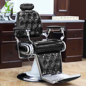 JINCHENG kursi semua fungsi, kursi malas tiang tukang cukur tempat duduk Salon antik Salon rambut