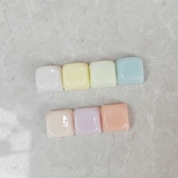 Keycap artisanal brillant de style Kawaii, couleur bonbon, mignon, carré, à tige croisée, pour clavier mécanique, cadeau et DIY