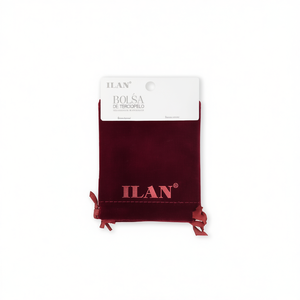 Bolsa de terciopelo Ilan 7x9 cm color burdeos, 2 piezas para guardar joyas - Product Image 1