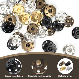 Ensembles de boutons-pression en laiton à coudre, en pouces et en millimètres, grands et robustes, en métal, pour tissus, manteaux, vestes, sacs, sacs à main, boutons-pression - Product Image 4