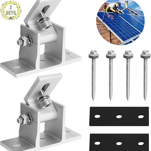 Support de montage de panneau solaire en aluminium anodisé pour installation solaire sur toit métallique - Product Image 1