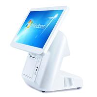Diseño de moda 15,6 pulgadas All-in-One Touch POS Terminal Machine con Windows 7/8/10 Intel I3/i5 CPU 58mm Impresora térmica
