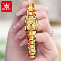 Jam Tangan Mewah OLEVS 7006 Tahan Air dengan Kalender, Jam Tangan Quartz untuk Wanita dan Pria, Hadiah untuk Pasangan, Montre, Relojes, Uhr Homme