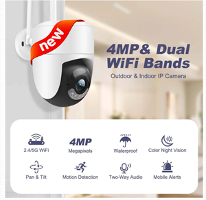 8MP 4k PTZ WIFI IP bảo vệ an ninh con người phát hiện màn hình ngoài trời đêm không thấm nước CCTV Video <span class=keywords><strong>Camera</strong></span> giám sát - Product Image 2