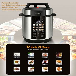 Cuisinière électrique intelligente multifonctionnelle 12-en-1 en acier inoxydable de haute qualité, à économie d'énergie, antiadhésive, pour la famille - Product Image 3