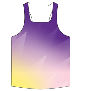 Custom Sublimation Gradient <b>Running</b> <b>Singlet</b> Quick Dry Athletic Gym Tank Top Men's Unisex Sportswear Sublimated Workout Vest Tops - Product Image 1
