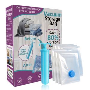 Bolsas de Almacenamiento al Vacío Transparentes, Paquete de 20 con Bomba Eléctrica, Ahorro de Espacio para Viajes, Ropa del Hogar, Colchones - Product Image 1