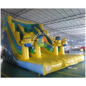 Toboggan gonflable à double piste sur le thème des Minions, en PVC de qualité commerciale, toboggan gonflable géant pour enfants, idéal pour la location lors de fêtes - Product Image 2