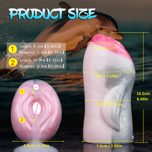 YOCY Alat Masturbasi Pria Bentuk Lumba-lumba, <span class=keywords><strong>Cup</strong></span> Realistis untuk Anal dan Vagina, Manual Penis <span class=keywords><strong>Stroker</strong></span> dengan Lubang Ganda, Mainan Seks untuk Pria - Product Image 6
