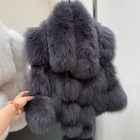 Pas cher prix vente en gros personnalisé col bénitier femmes gilet personnalisé hiver véritable fourrure de renard gilets