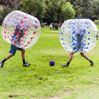 Ballon de football interactif gonflable transparent et étanche pour adultes, idéal pour les jeux de plein air - PVC DLGZG - Grande Vente