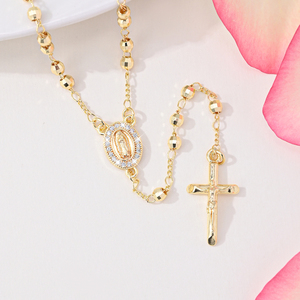 Guadalupe DE LA Virgen María Collares Religiosos Cadena Larga Virgen María Cruz Collar <span class=keywords><strong>Rosario</strong></span> Católico - Product Image 1