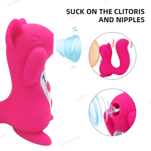 <span class=keywords><strong>Vibratore</strong></span> Premium a Forma di Scoiattolo con Funzione di Suzione e Materiale in Silicone <span class=keywords><strong>Morbido</strong></span> Sicuro per il Corpo, Giocattolo Sessuale per Donne - Product Image 3