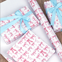 Papier d'emballage cadeau 43CMX3M Joyeux Anniversaire Saint-Valentin, papier cadeau en gros, papier d'emballage imperméable pour fleurs