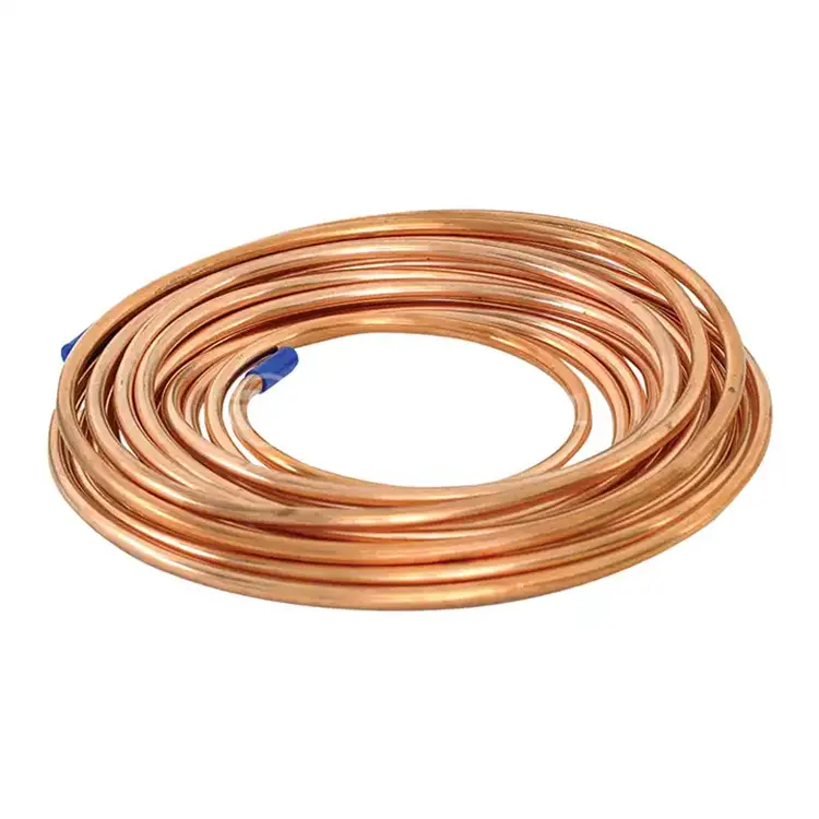 Tuyau de cuivre pour climatiseur 6mm 15mm 22mm 25mm AC Copper Pancake Rolls Coil Tube Pipe