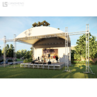 Plataforma de escenario de cristal de boda de lujo, escenario de cristal hermoso de plexiglás transparente de aluminio