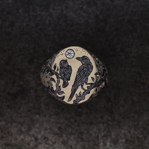 Custom Enamel Jewelry <b>Ring</b> with Blue Floral Design, 18K Gold Plated, Luxury Fashion Pendant <b>Necklace</b> for Women, Vintage Jewelry - Product Image 6