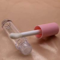 Grand applicateur unique Tube de brillant à lèvres transparent Tubes de brillant à lèvres roses avec gros tubes de brillant à lèvres marque privée