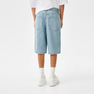 Shorts en jean classiques pour hommes, coupe droite, taille mi-haute, 100 % coton de haute qualité, décontractés pour l'été, vente en gros - Product Image 5