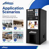 Aidewo 78TL-T6 Distributeur Automatique Commercial de Boissons Chaudes et Froides Café Chocolat Cappuccino pour Dépanneurs Distributeur de Boissons OEM 10