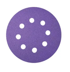 PMS Purple Ceramic Sandpaper Disc Film Sanding Disc Hook and Loop Sand Paper Disc for Car Putty