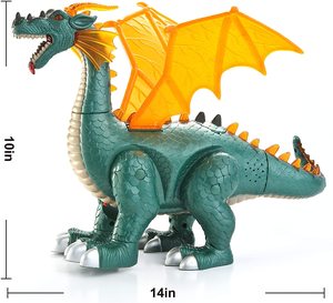 Drago Dinosauro Elettronico Realistico che Cammina con Suoni di Ruggito e 2 Uova da Deposito - Product Image 5