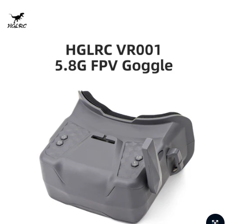 HGLRC VR001 5.8G FPV Goggles 4.3 Inch 800*480 Screen 4.9-6.0GHz Built-in Rechargeable Battery FPV Drone DVR Video Recording