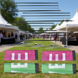 Kit de Banderas de Plumas, 4 Piezas, Mástil de Aluminio, Pancarta de Poliéster, Publicidad Comercial, Uso Promocional, Modelo D0100HA846Y - Product Image 2