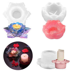 Molde de Resina para Velas con Forma de Flor y Loto 3D, Decoración de Mesa para el Hogar, con Silicona para Moldeo con Resina Epoxi, Herramientas para Pasteles - Product Image 2