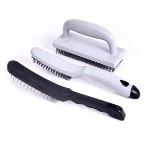 ידית פלסטיק עפר מתכת נקייה לשחק נירוסטה ניקוי פלדה תעשייתי מברשת - Product Image 5