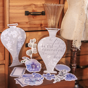 ชุดสติ๊กเกอร์แจกันรูปหัวใจ, 40ชิ้น/แพ็คแพ็คเกจวัสดุสมุดคู่มือแบบวินเทจ - Product Image 2