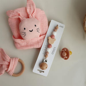 Özelleştirmek logosu BPA ücretsiz gıda güvenli silikon bebek emzik tutucu zinciri klip askı emzik için - Product Image 2