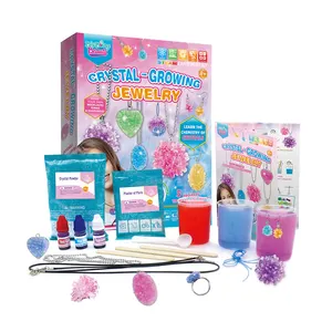 DIY Growing-Crystal Jewelry Charm Bracelet Making Kit Craft Gifts for Kids Playing