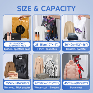 Trung Quốc bán buôn mua sắm xử lý T-Shirts túi quần áo bao bì túi nhựa với tùy chỉnh in logo - Product Image 3