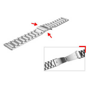 Correa de reloj de metal de acero inoxidable sólido de negocios de 20mm y 22mm para correas de reloj <span class=keywords><strong>Samsung</strong></span> Correa de reloj universal - Product Image 3