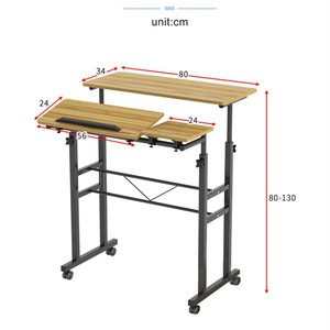 La taille blanche à usage domestique ajustent la <span class=keywords><strong>table</strong></span> debout avec des roues et la <span class=keywords><strong>table</strong></span> basse - Product Image 6