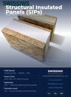 Panneau SIPS OSB sur mesure 50-150mm avec âme EPS XPS, OSB-3 Grade Pin Monterey, faible MOQ, pour mur extérieur, chambre froide, hôtel