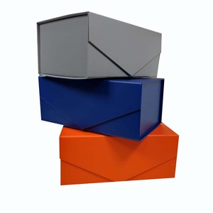 Custom Logo Recycled <b>Materials</b> <b>Magnetic</b> Closure Foldable Cardboard Gift Boxes with Embossing and Matt Lamination - Product Image 2