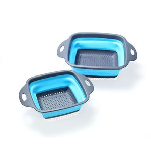 Inklapbare Gootsteen Colanders Zeven Intrekbare Siliconen Plastic Mand Voor Keuken Afvoer Filteren - Product Image 3