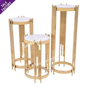 Juego de Soportes para Tartas Dorados Sinoperfect, Soporte de Metal Dorado para Postres, para Bodas, Banquetes, Eventos y Fiestas - Product Image 1
