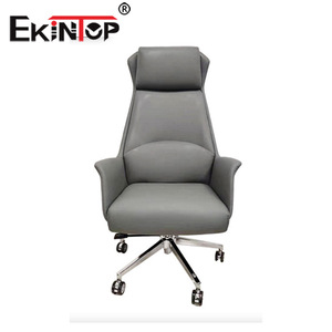   Silla de Oficina de Cuero con Respaldo Alto y Altura Ajustable con Reposabrazos para Uso en Oficina - Product Image 1